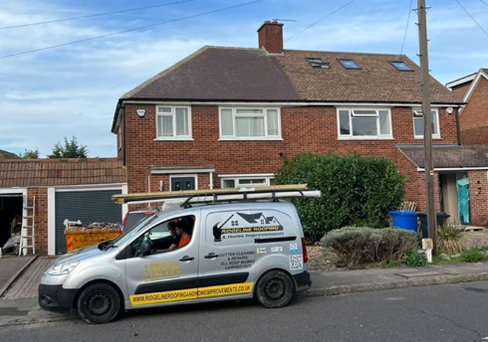 Ridgeline Roofing Team at Work