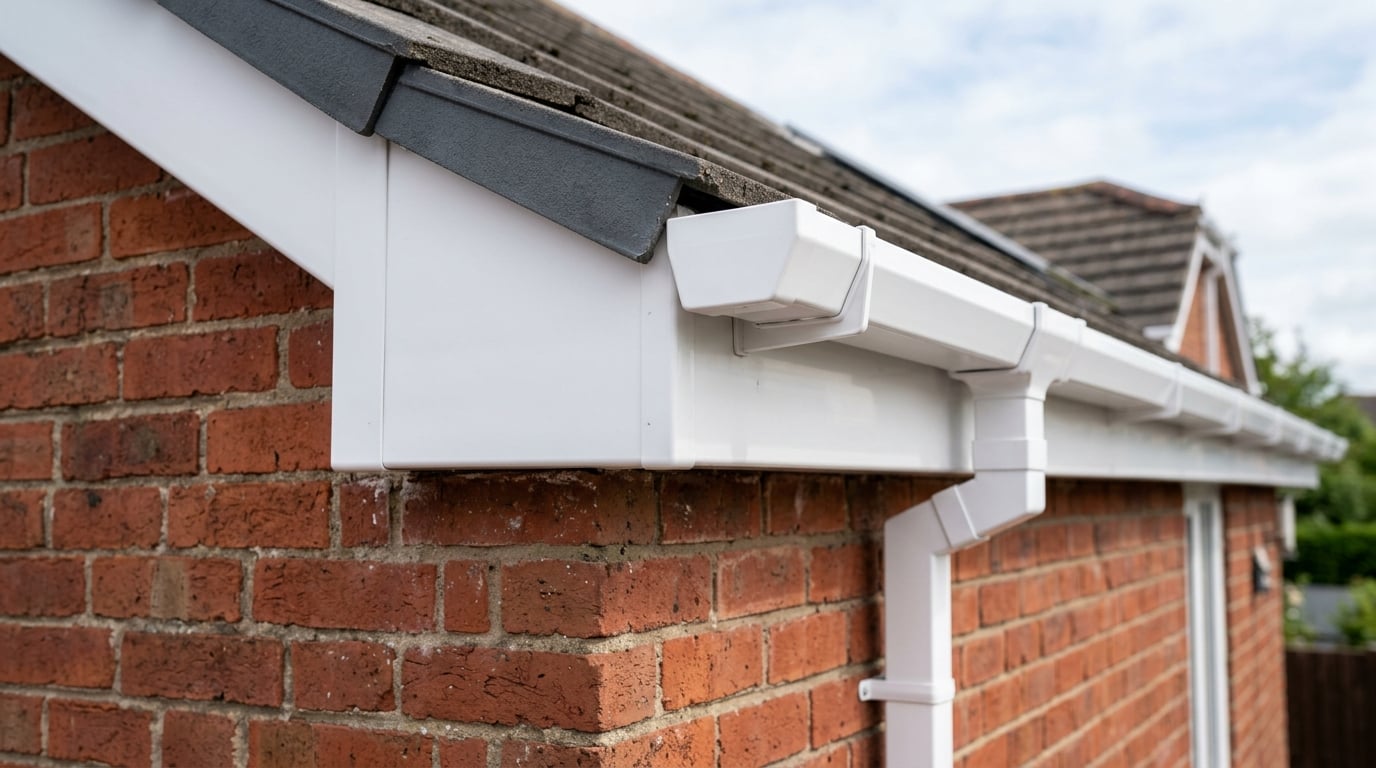 New uPVC guttering and fascia installation
